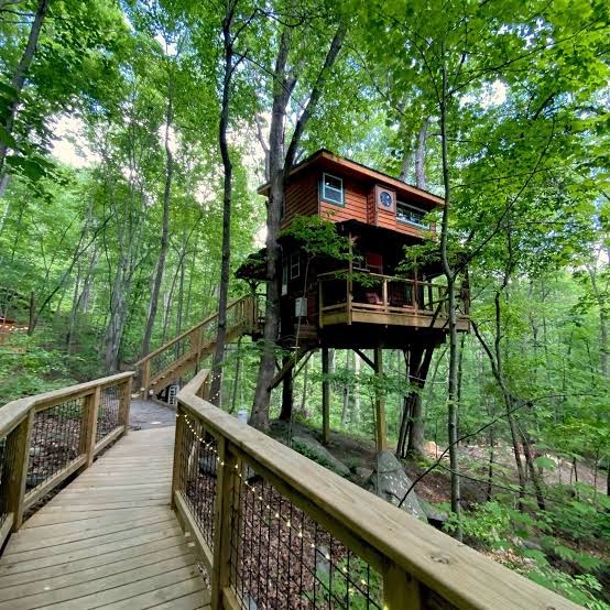 Magical Treehouse ~ Wood-Fired Hot Tub, Tennessee con Jacuzzi