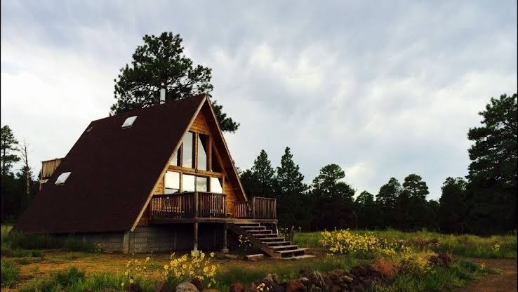 A-Frame Cabin with loft and views on 1.5 acres in the Coconino National Forest, Flagstaff
