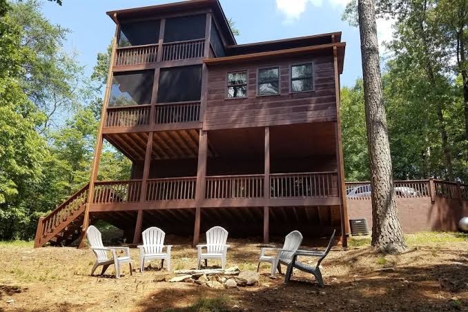 Treetop Retreat Cabin, Georgia con Piscina